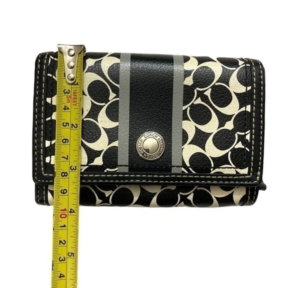 Coach black and white wallet